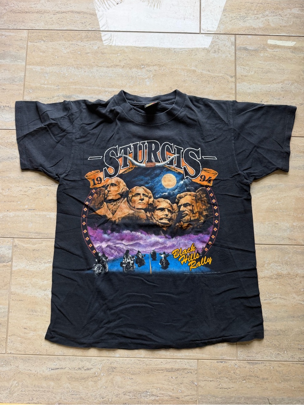 3D Emblem Harley Davidson Sturgis 1994 Black Hills Rally Vintage Graphic
